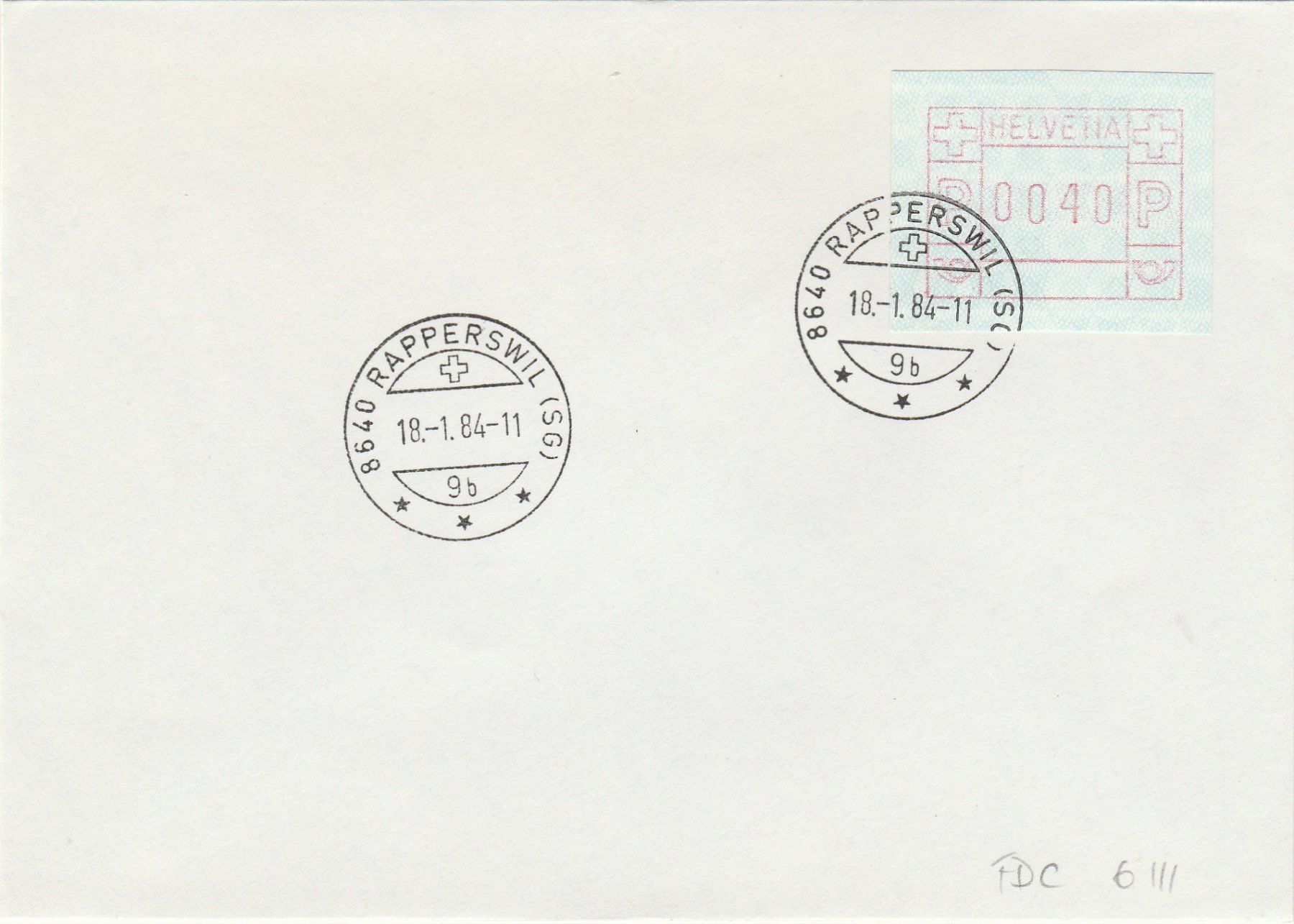 Alle Briefmarken: FDC Nr. 6III – Gebraucht aus Oberglatt ZH von Wiedmi6