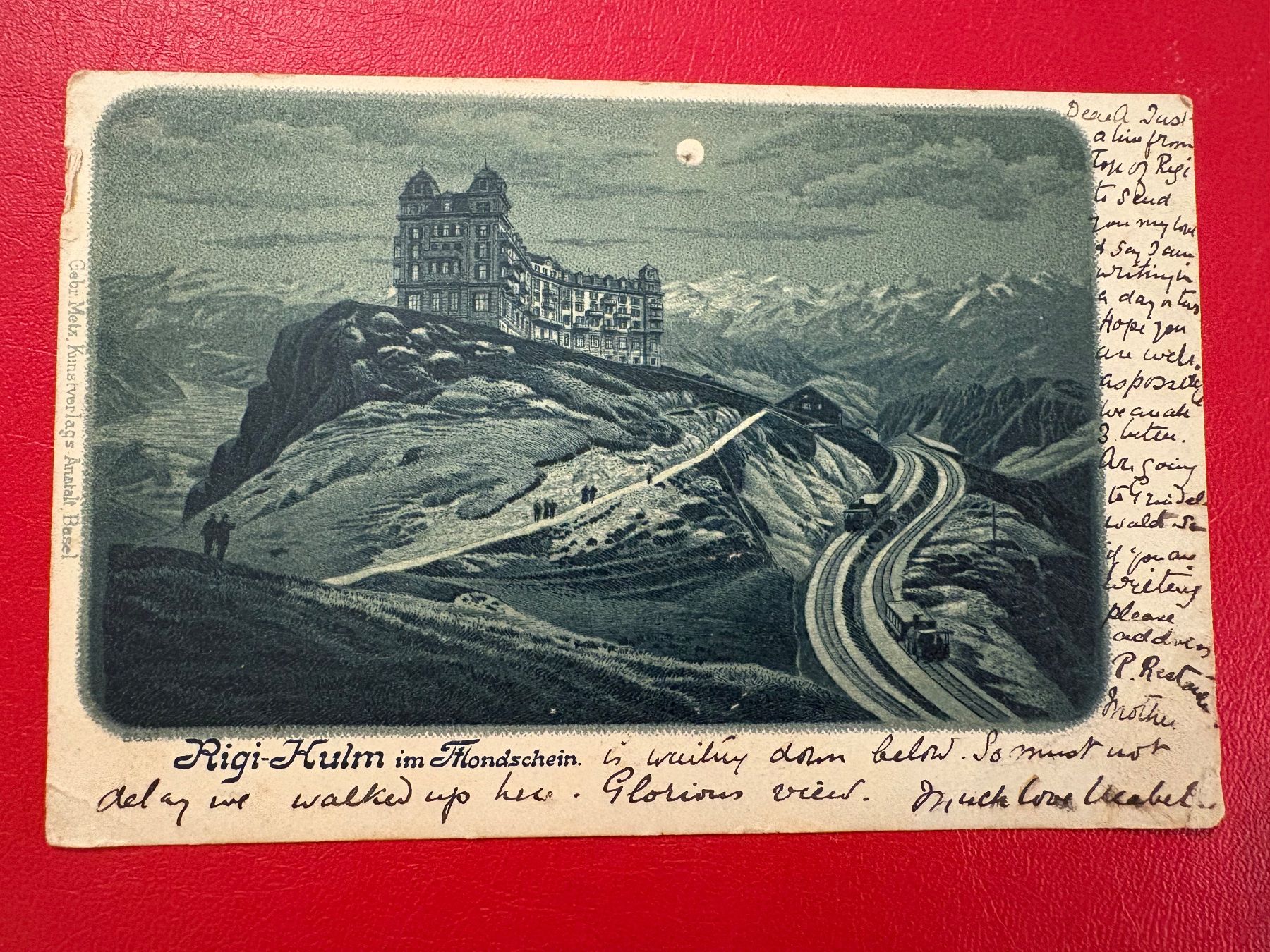 Cartoline postali: 1901 // Rigi-Kulm im Mondschein – Usato da St-Légier-La Chiésaz venduto da Theo005