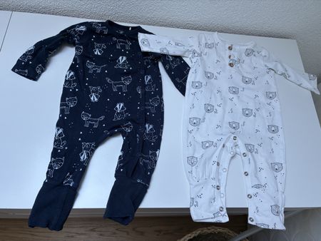 Topomini 2 x Pyjama Größe 56/62 🦊🐻