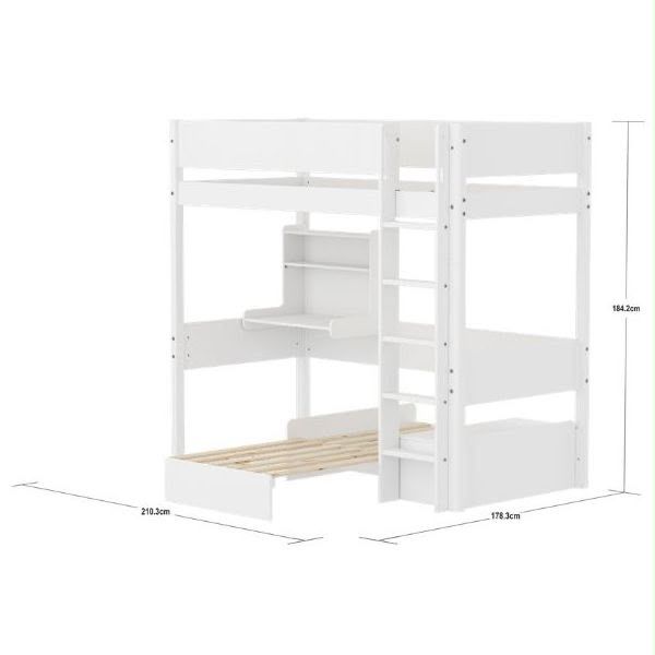 Letti: Flexa Hochbett Weiss mit integriertem Sofa – Usato da Deitingen venduto da ALE-3891 4