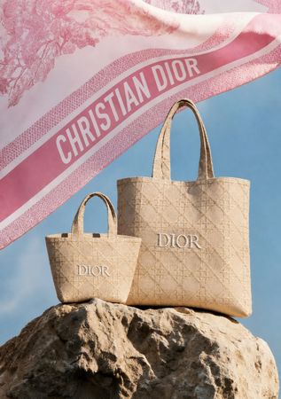 Dior Beauty Raffia Tote Bag - Large