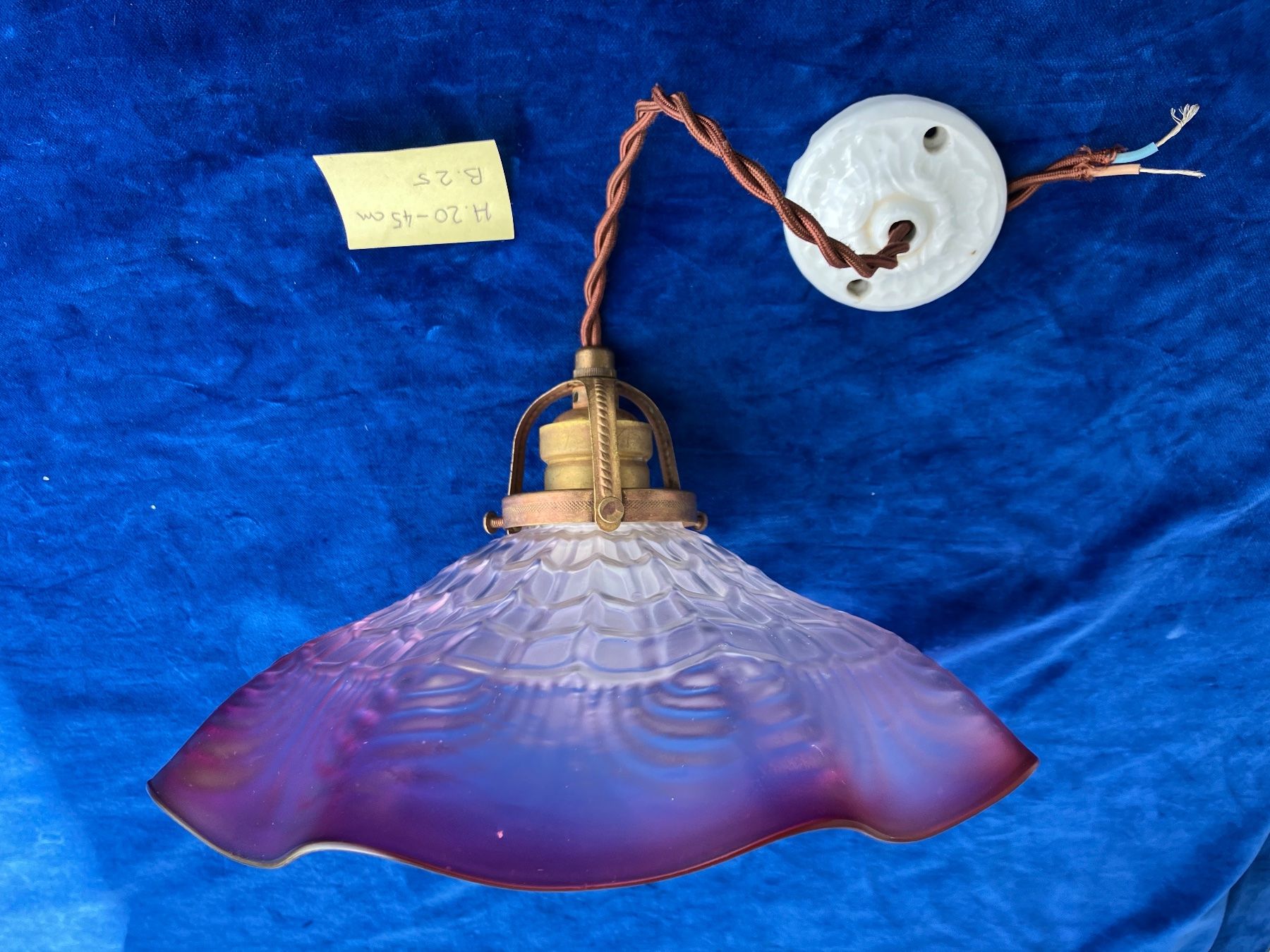Kronleuchter & Deckenlampen: Antik Jugendstil Deckenlampe mit Opalin Glasschirm – Gebraucht aus Zürich von otomado 5