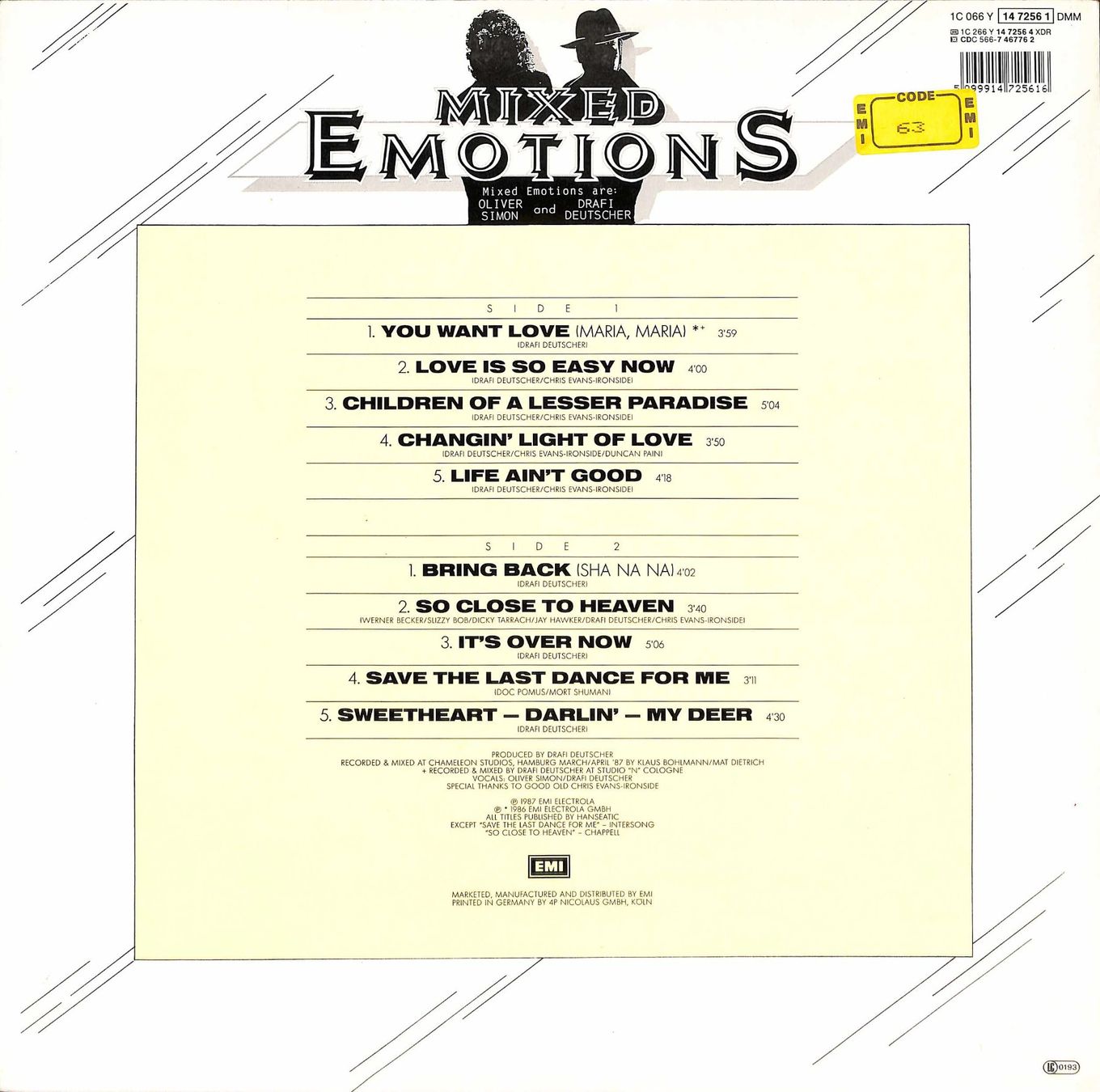 Dischi in vinile: LP Mixed Emotions - Deep from the heart – Usato da Trimmis venduto da Beax72 1