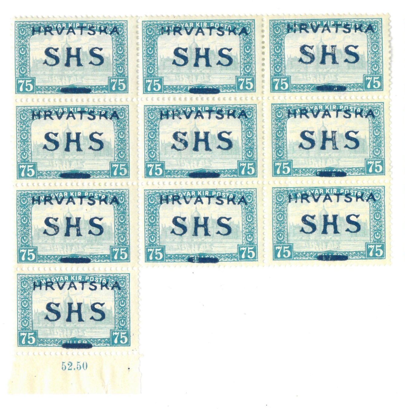 Alle Briefmarken: Briefmarken Hrvatska SHS 75 – Gebraucht aus Winterthur von sumpfis