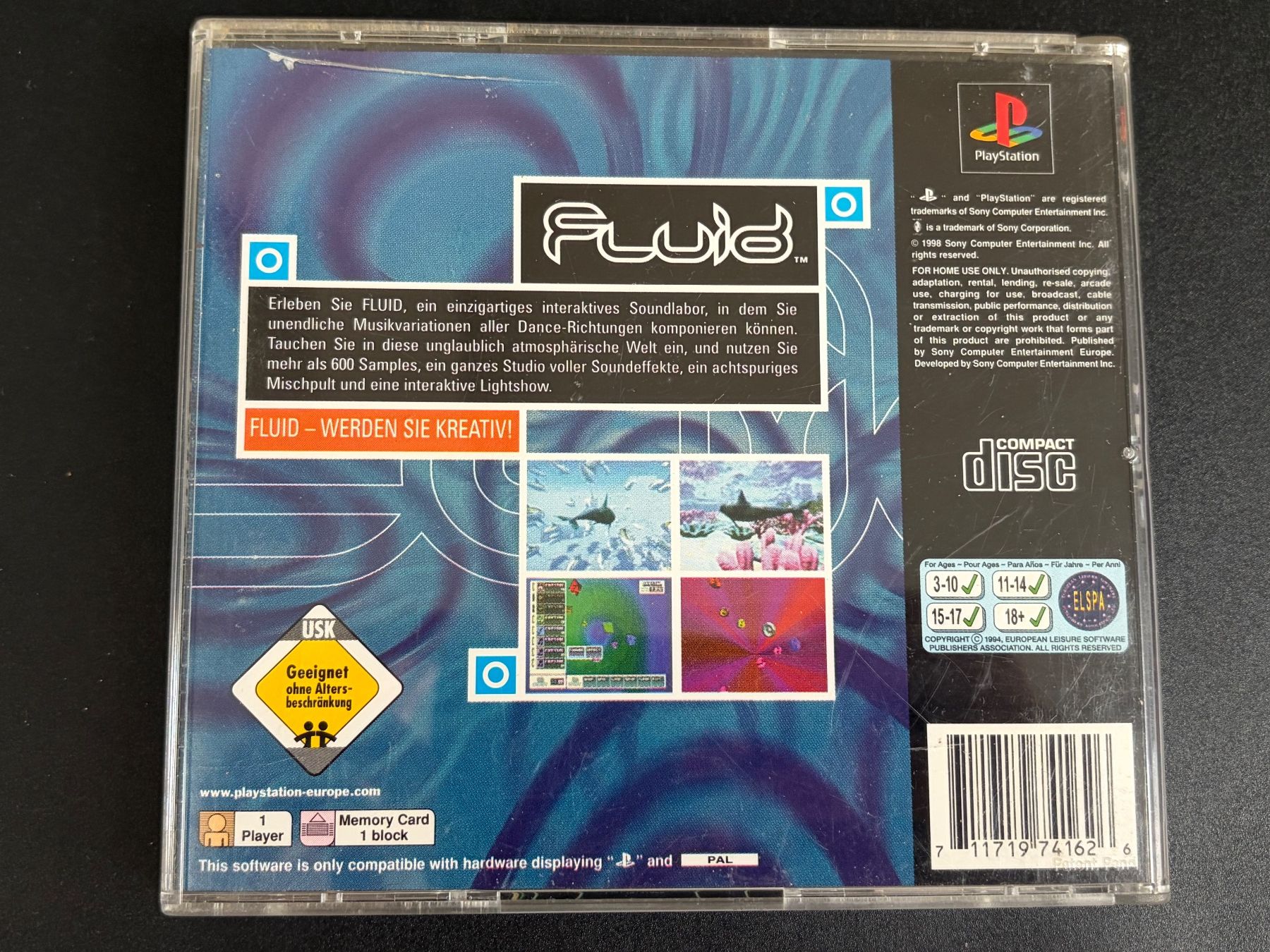 Sony Giochi: PS1 Fluid - Interactive Sound Lab Top! – Usato da Seuzach venduto da Dane.l.1 2