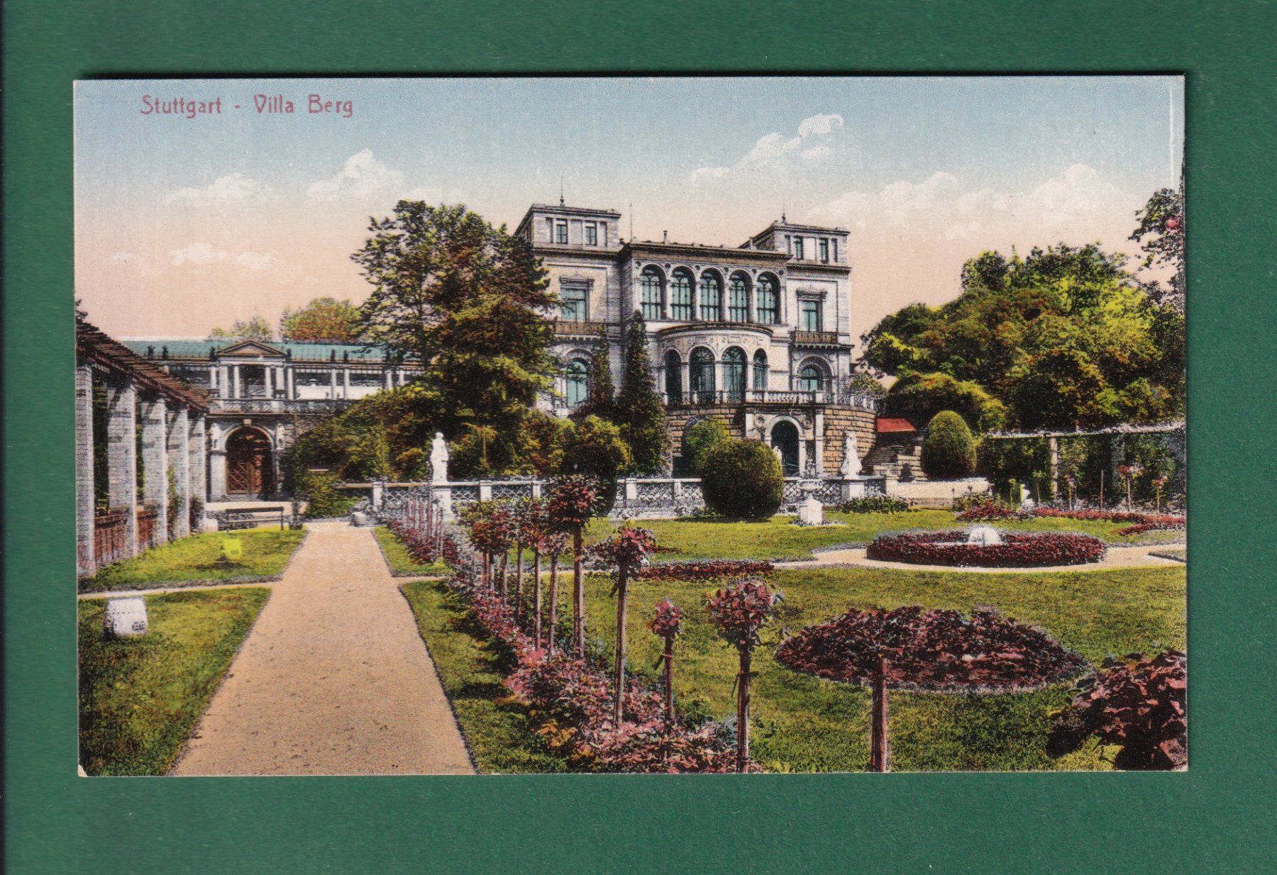Cartoline postali: STUTTGART - Villa Berg – Usato da Pully venduto da nicecards-shop