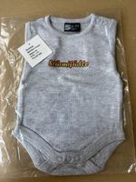 Sterneföifi Kurzarm-Body Gr. 50/56 grau mel. „Stürmifüdle“