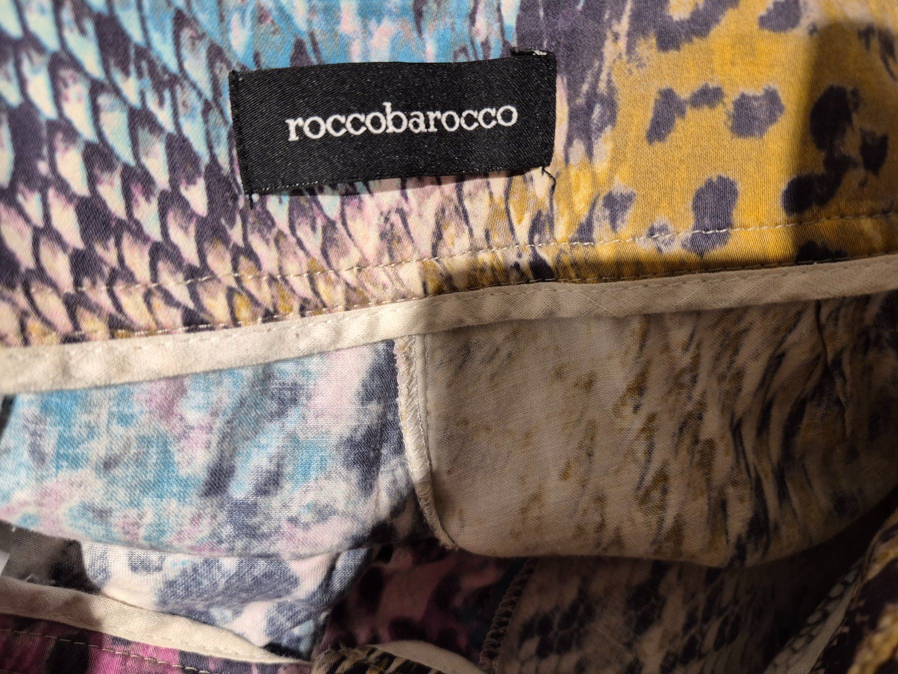 Roccobarocco Pantaloni: Roccobarocco Hose Schlangenmuster Gr.  34 bunt – Usato da Zürich venduto da Roberto040 5