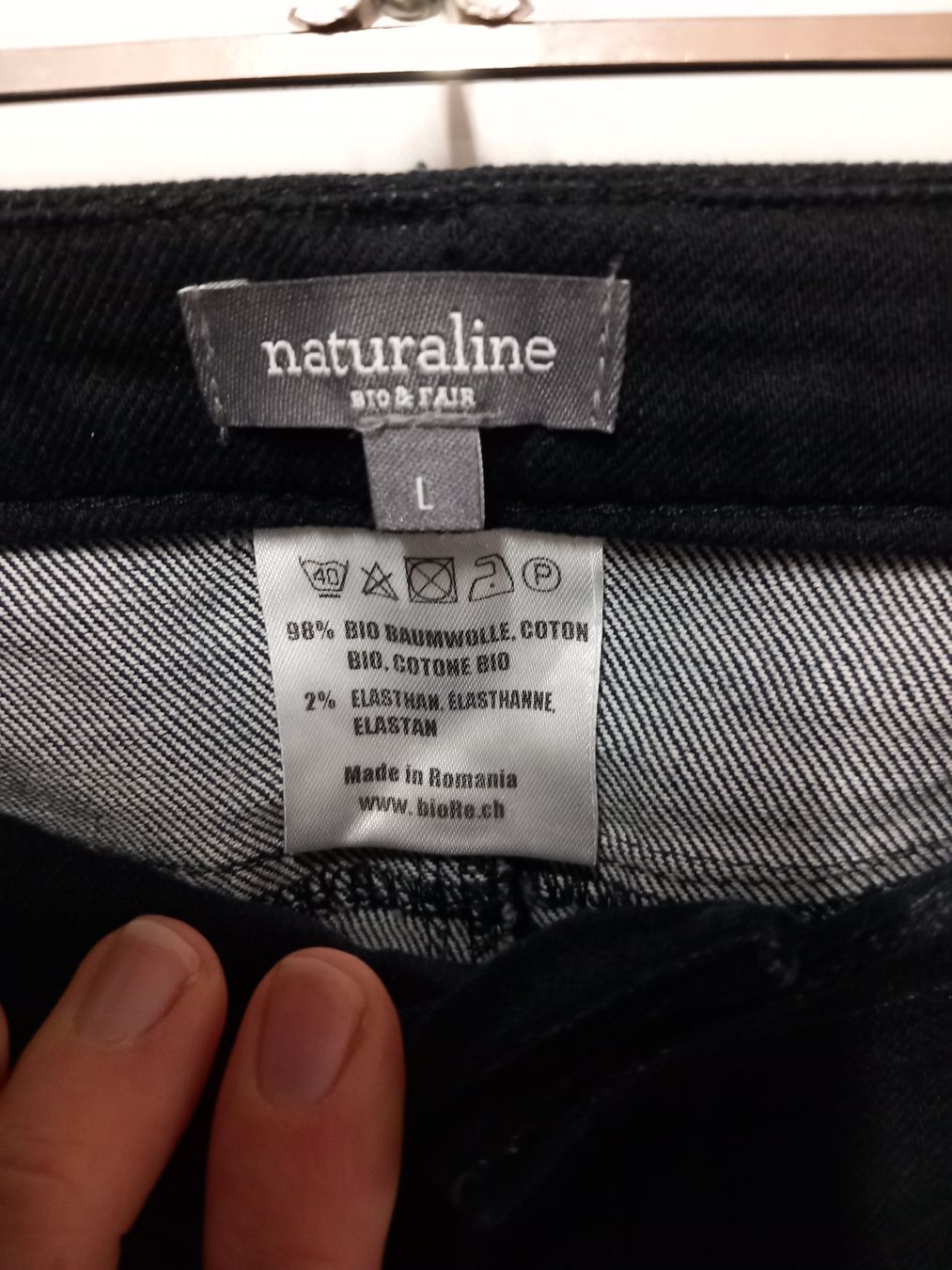 Naturaline Jeans: Naturaline Jeans Gr.L, Bio-Baumwolle, schwarz – Gebraucht aus Gwatt (Thun) von umwelt-brocki 4