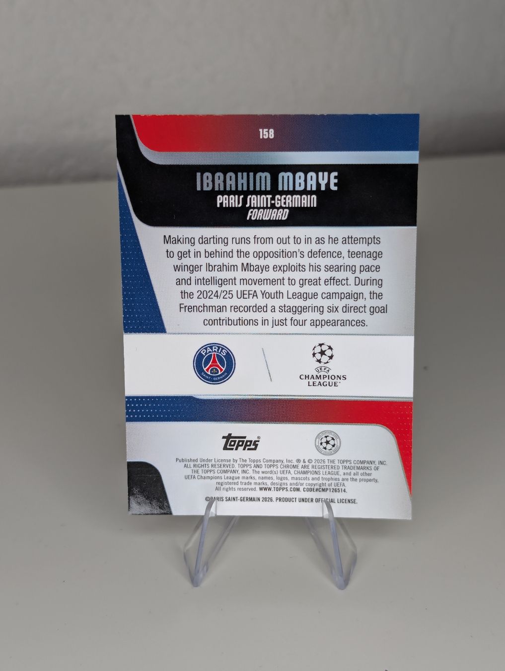 Topps Carte collezionabili: Ibrahim Mbaye PSG Topps Chrome – Nuovo (secondo la descrizione) da Hunzenschwil venduto da BRPCards 1