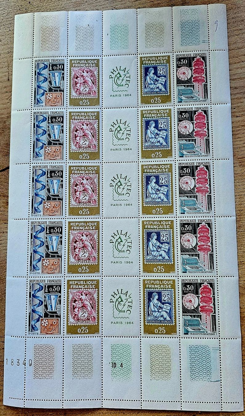 Tous les timbres: FRANCE feuille philatec ** 1964 – Neuf (Voir description) à Les Valettes par Nuba1