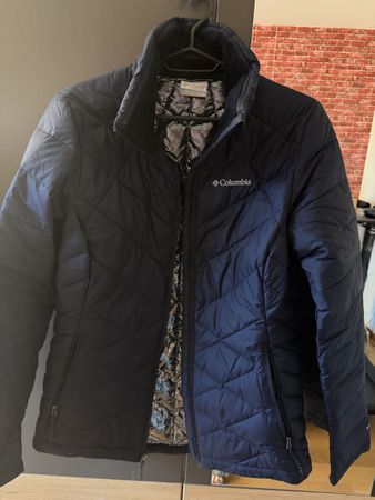 Columbia puff jacket women's navy blue