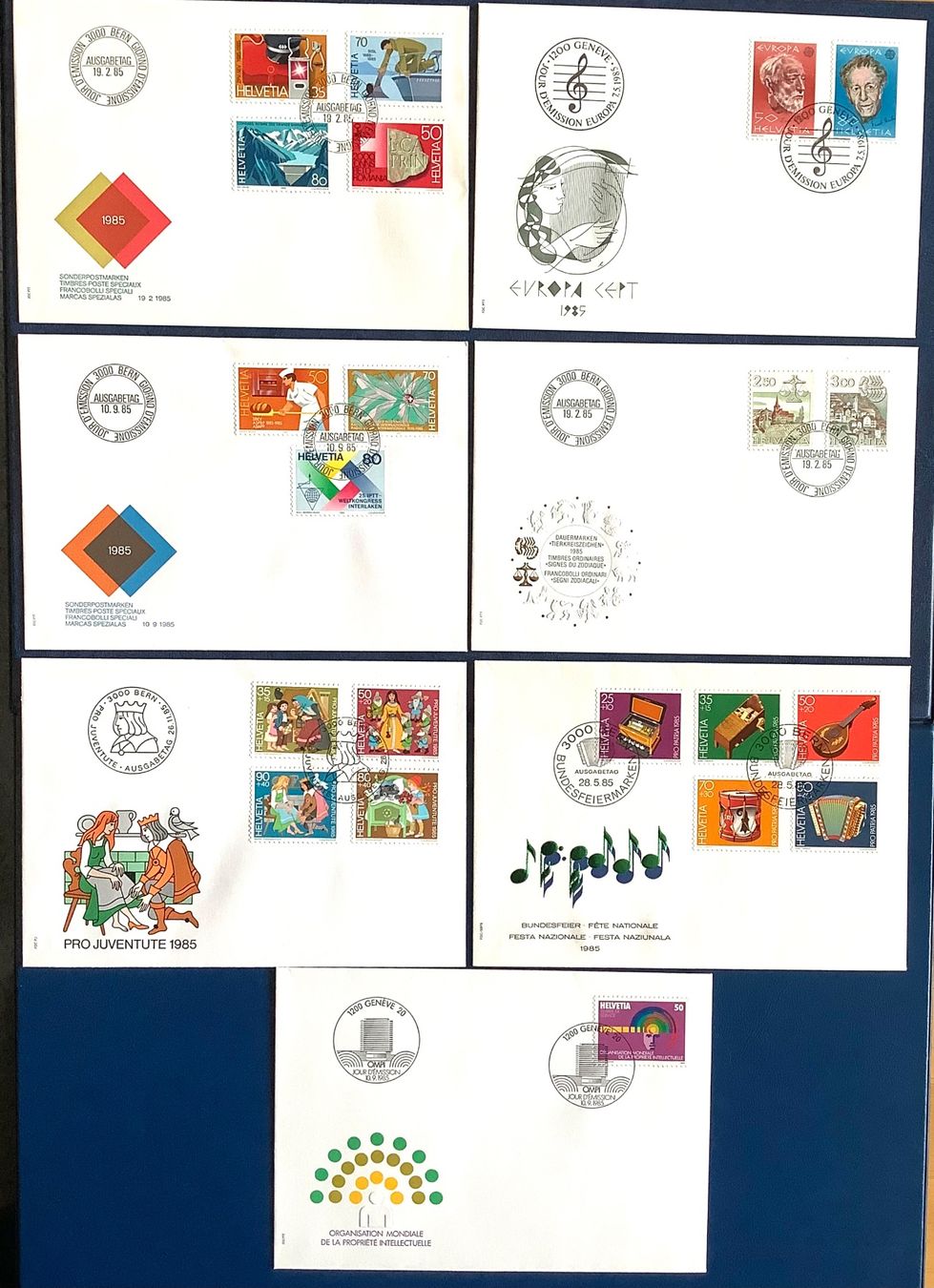 Alle Briefmarken: 1985 - Schweiz FDC / Jahresausgabe – Neu (gemäss Beschreibung) aus Liestal von Skunk02