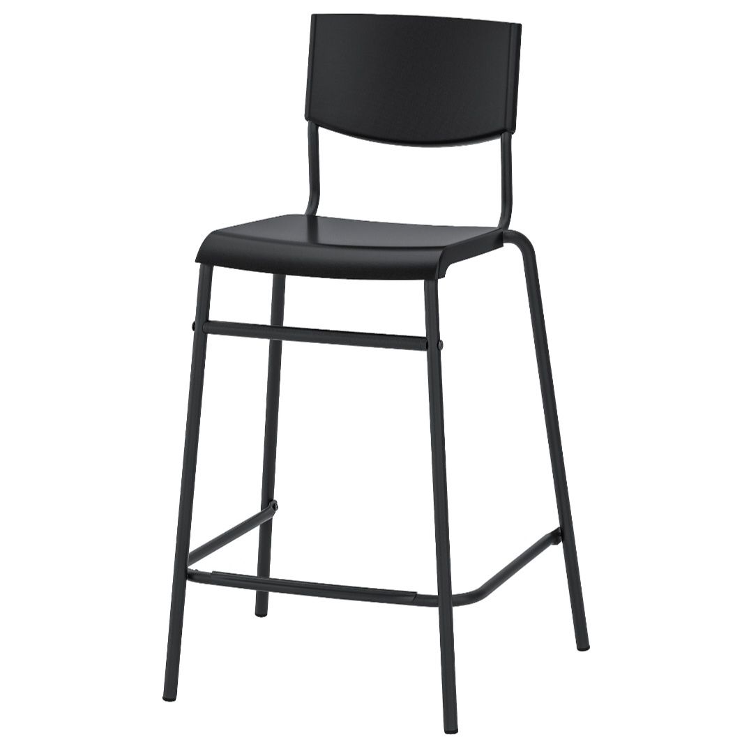 Ikea Seggioloni: Minimalist 2 Black Metal Bar Stool - Modern Kitchen Seating – Nuovo (secondo la descrizione) da Lausanne venduto da lmq_fsb5 1