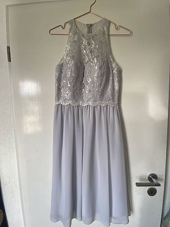 hell graues Midi Mascara London Kleid