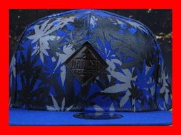 Baseballcap Marihuana Urwald BLAU Weed Gras THC kiffen Hut