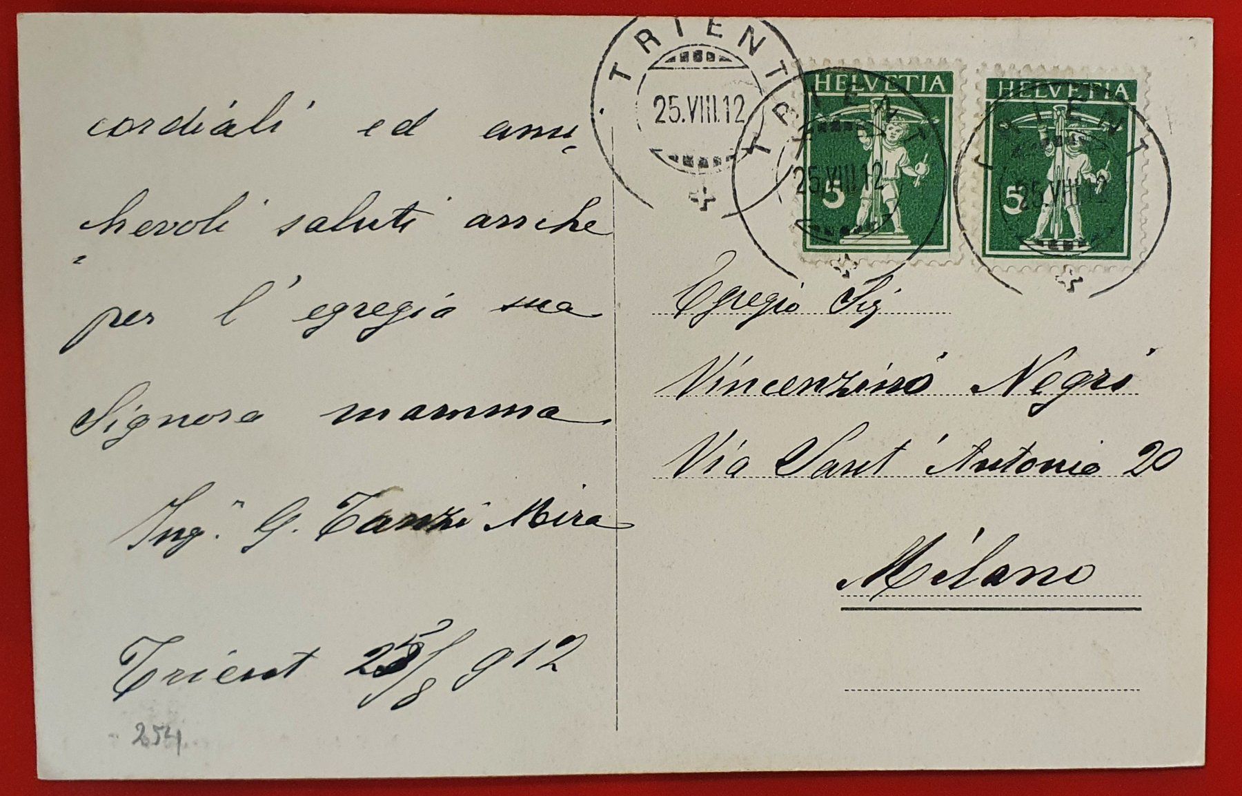 Cartoline postali: Trient 1912 - Generalansicht – Usato da Kreuzlingen venduto da Rschweiz1 1