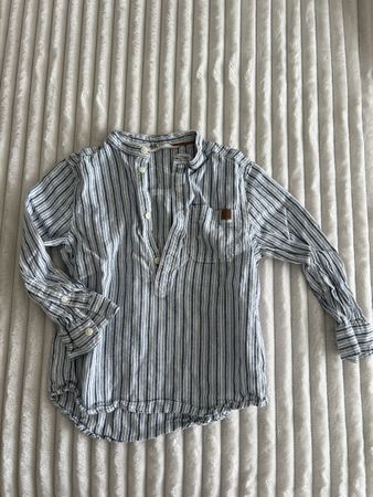 H&M SOMMER LEINEN HEMD GR 116
