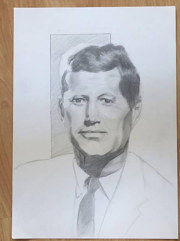 Gemälde: Portraitstudie "John F. Kennedy" – Neu und originalverpackt aus Köniz von AndyN