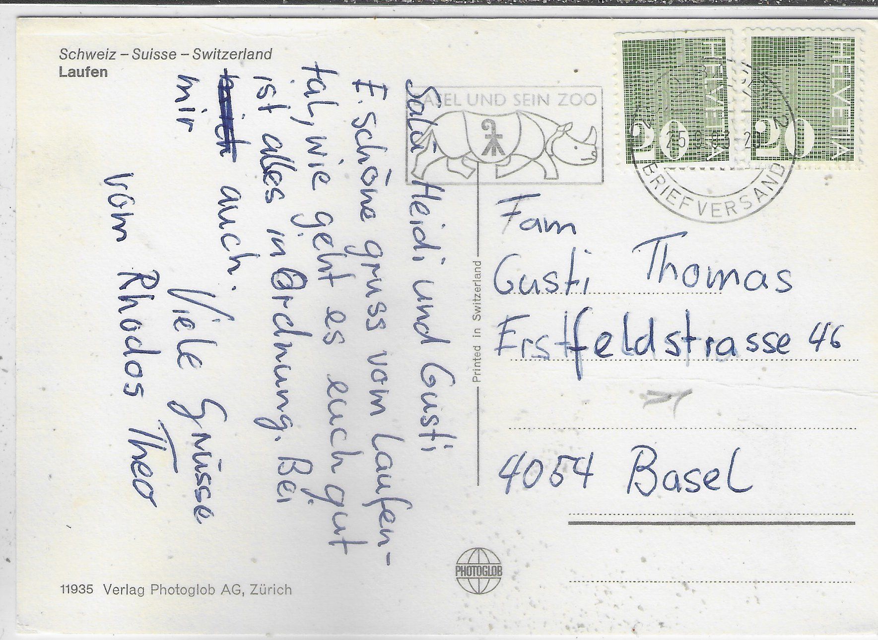Cartes postales: Laufen - Multiview – Défectueux à Ettingen par Kartenplanet 1