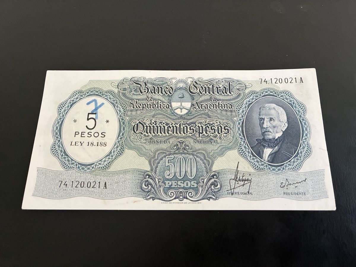 Banconote: 5 pesos ley 1968 – Usato da Dällikon venduto da Woldbanknoten