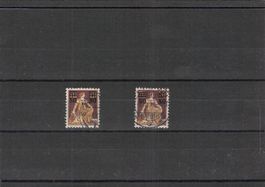 Abart: Freimarke Nr. 135 mit Abart schwarzer Überdruck n....
