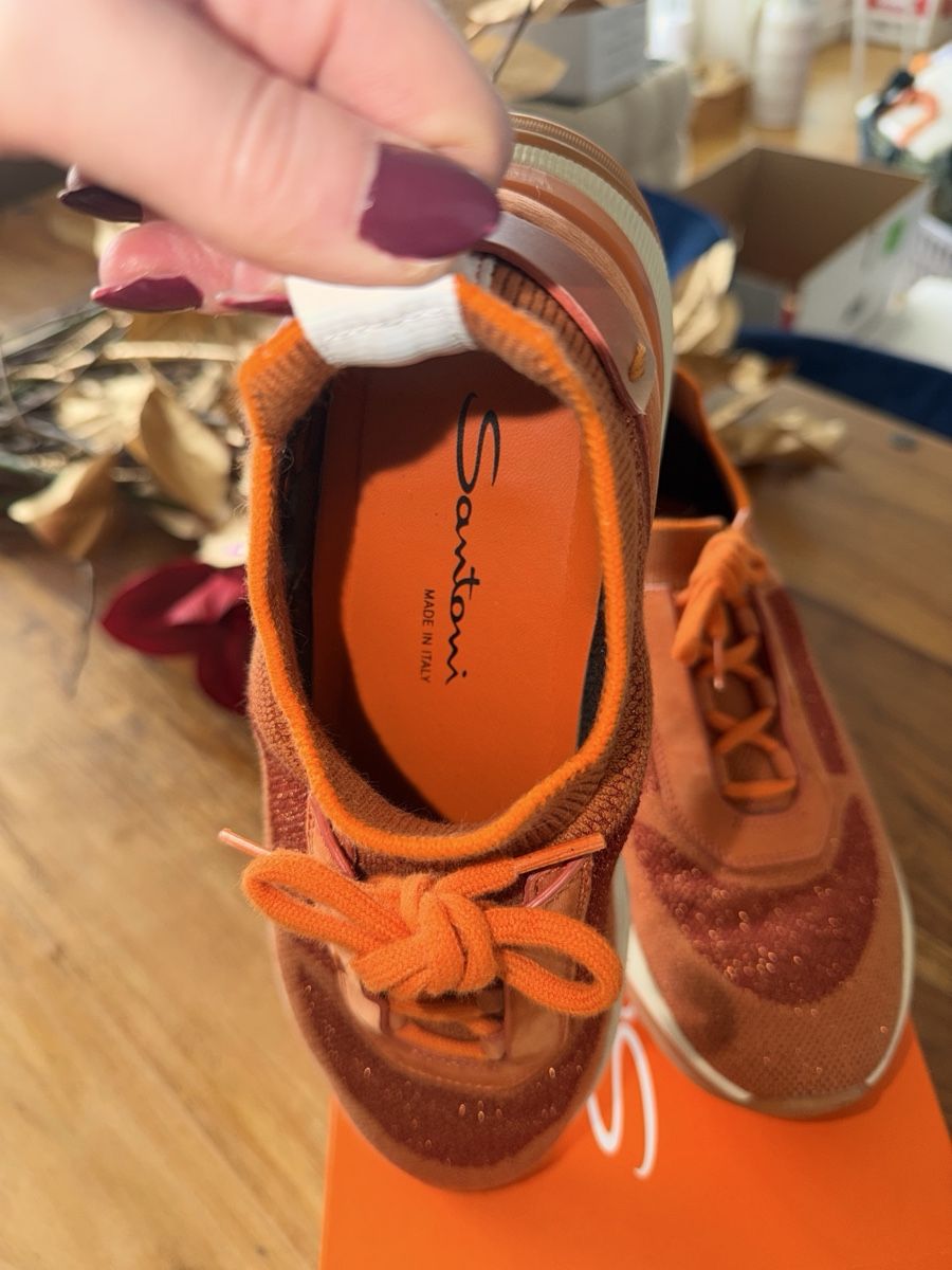 Santoni Scarpe da donna: Santoni Snesker Gr.38,5 Orange  – Usato da Meggen venduto da con_5djh 2
