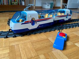 Playmobil Eisenbahn Personenzug mit viel Schienen, Weiche