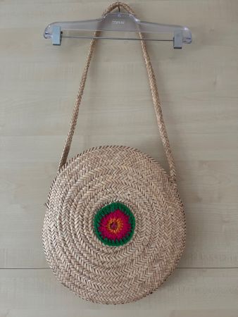 Sommer Stroh Tasche, neuwertig, Durchmesser 30cm, Top!