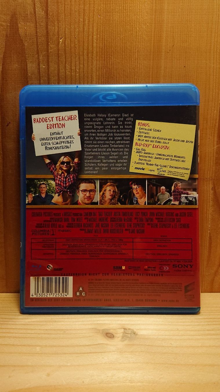 Tutti i DVDs: BAD TEACHER Blu-Ray mit Cameron Diaz – Usato da Wilderswil venduto da Exebub 1