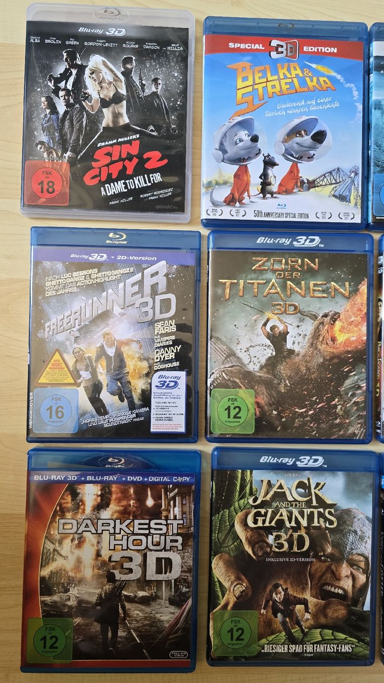 Tutti i DVDs: "3D" BLUE RAY SAMLUNG (14 Stück). – Usato da Moosseedorf venduto da dkdk09 1