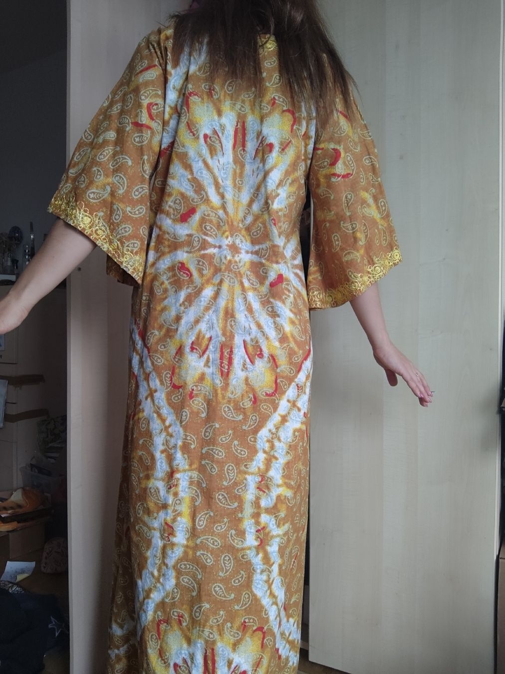 Vestiti: Maxikleid Orange, Boho Folklore, Ethno Afrika – Usato da Mägenwil venduto da VintageGirly 6