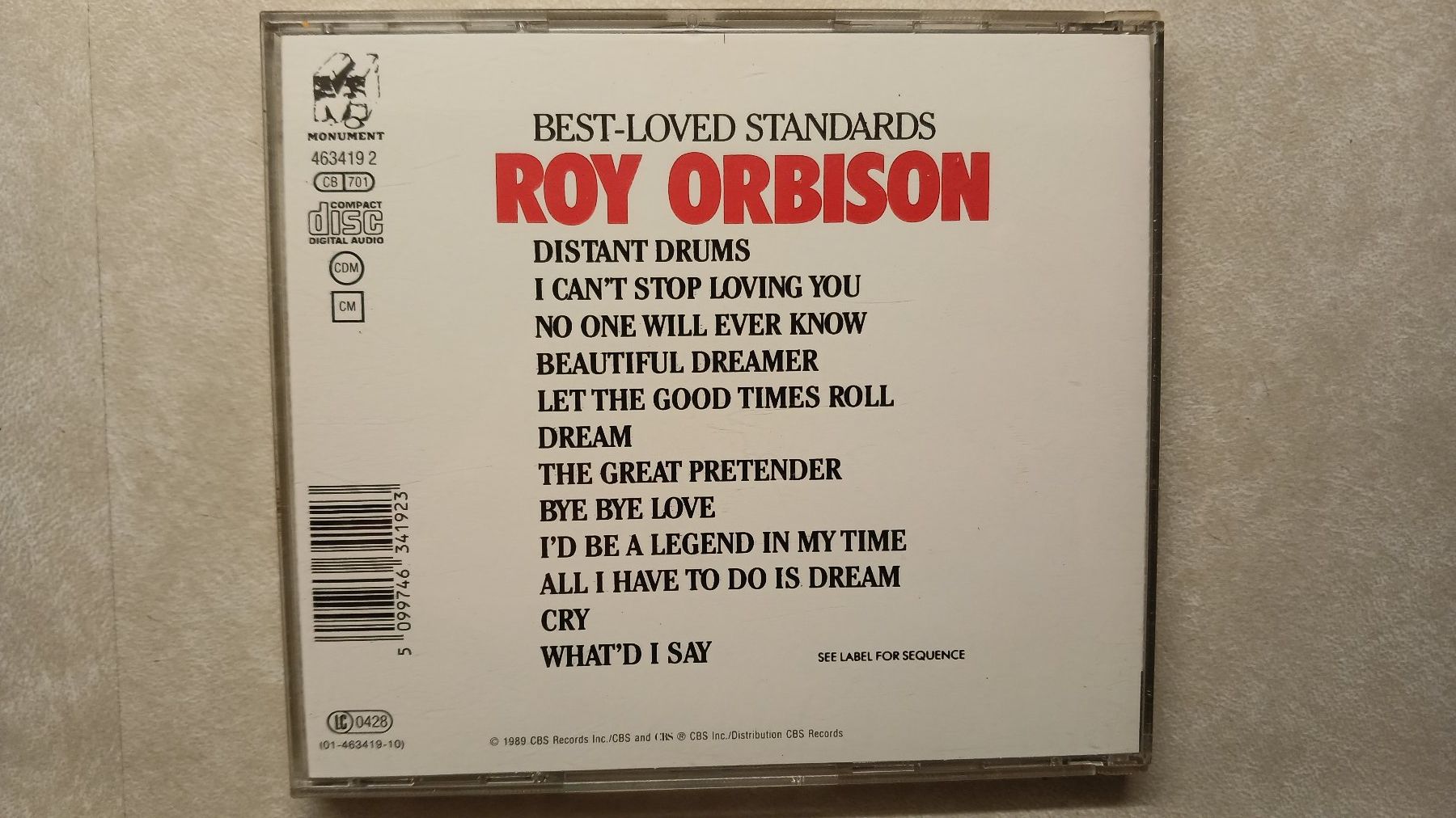 CD: ROY ORBISON (Best-Loved Standards) – Usato da hinwil venduto da tho_j6kz 2