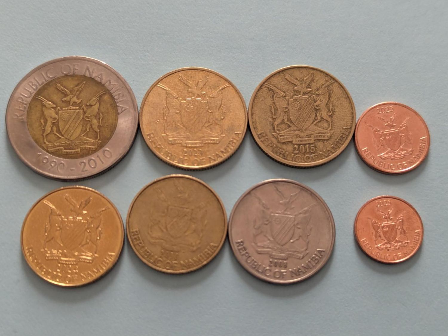 Toutes les monnaies: Namibia circulating coins,delivery end of Oct – D'occasion à Porrentruy par routard