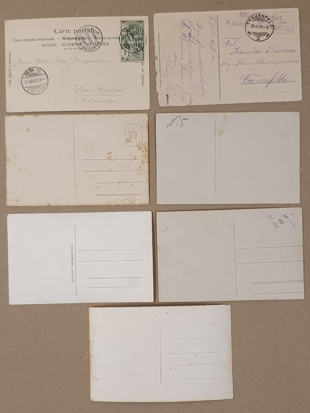 Cartoline postali: 7 Militärkarte Schweiz – Usato da Kreuzlingen venduto da Rschweiz1 1