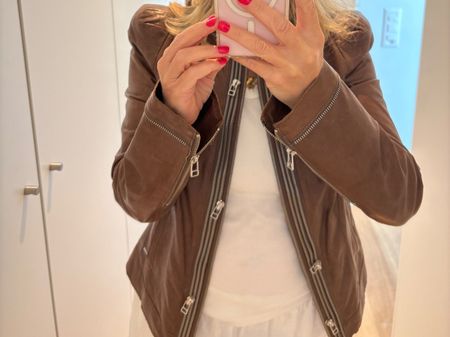 Vintage Blacky Dress Berlin brown leather jacket size 38