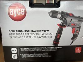 Schlagbohrschrauber Ayce 900W neu mit  mit Zubehör 