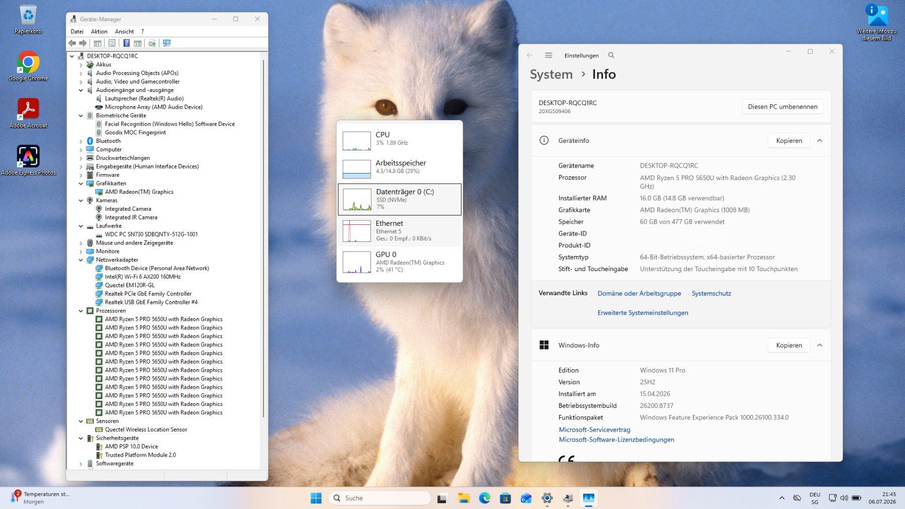 Lenovo Notebook: Lenovo ThinkPad T14s Gen 2a - Windows 11 Pro – Usato da Spreitenbach venduto da chipcom 8