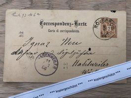 1886 Postkarte Österreich - Deutschland AK