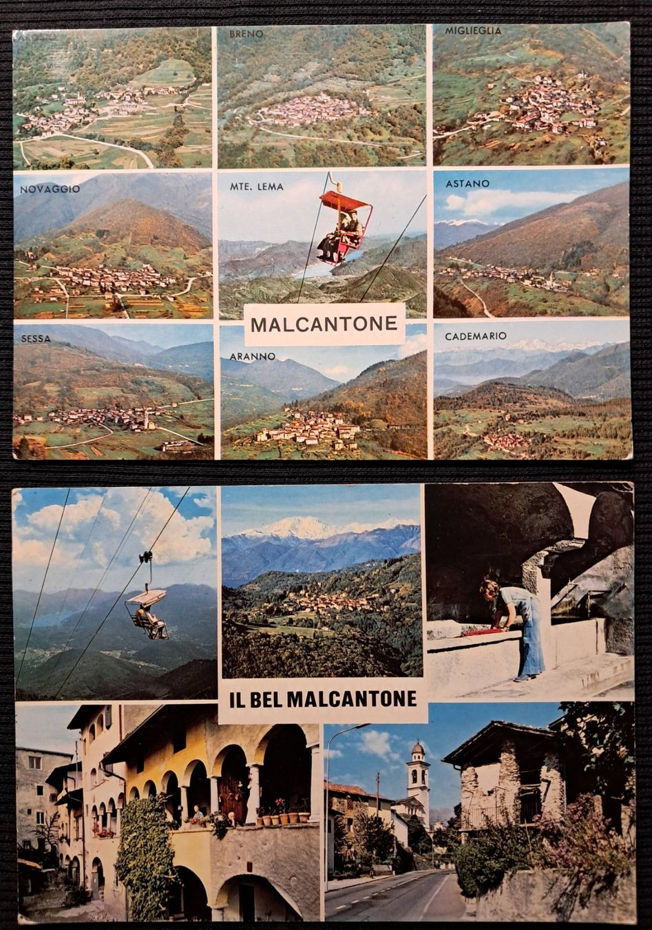 Cartes postales: 2 CP MALCANTONE - LIEVI DIFETTI – D'occasion à Ponto Valentino par giorgia06
