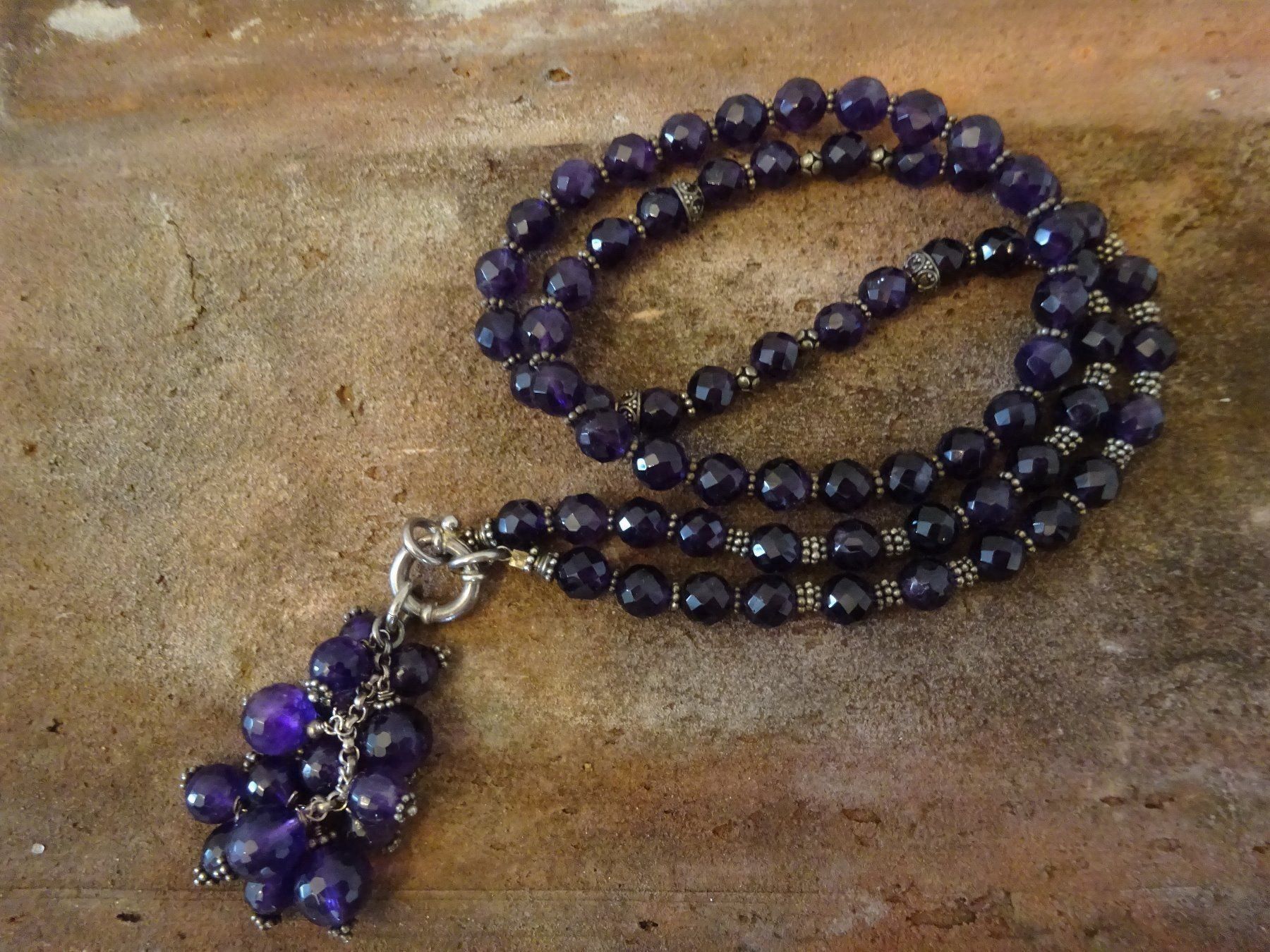 Catenine: Kette Amethyst Traube / 925 Silber – Usato da Esslingen venduto da FetteSchnecke