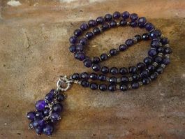 Kette Amethyst Traube / 925 Silber