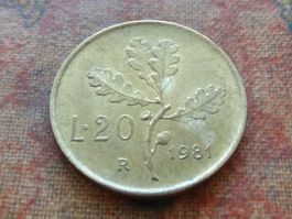 ITALIE  20  Lire  1981