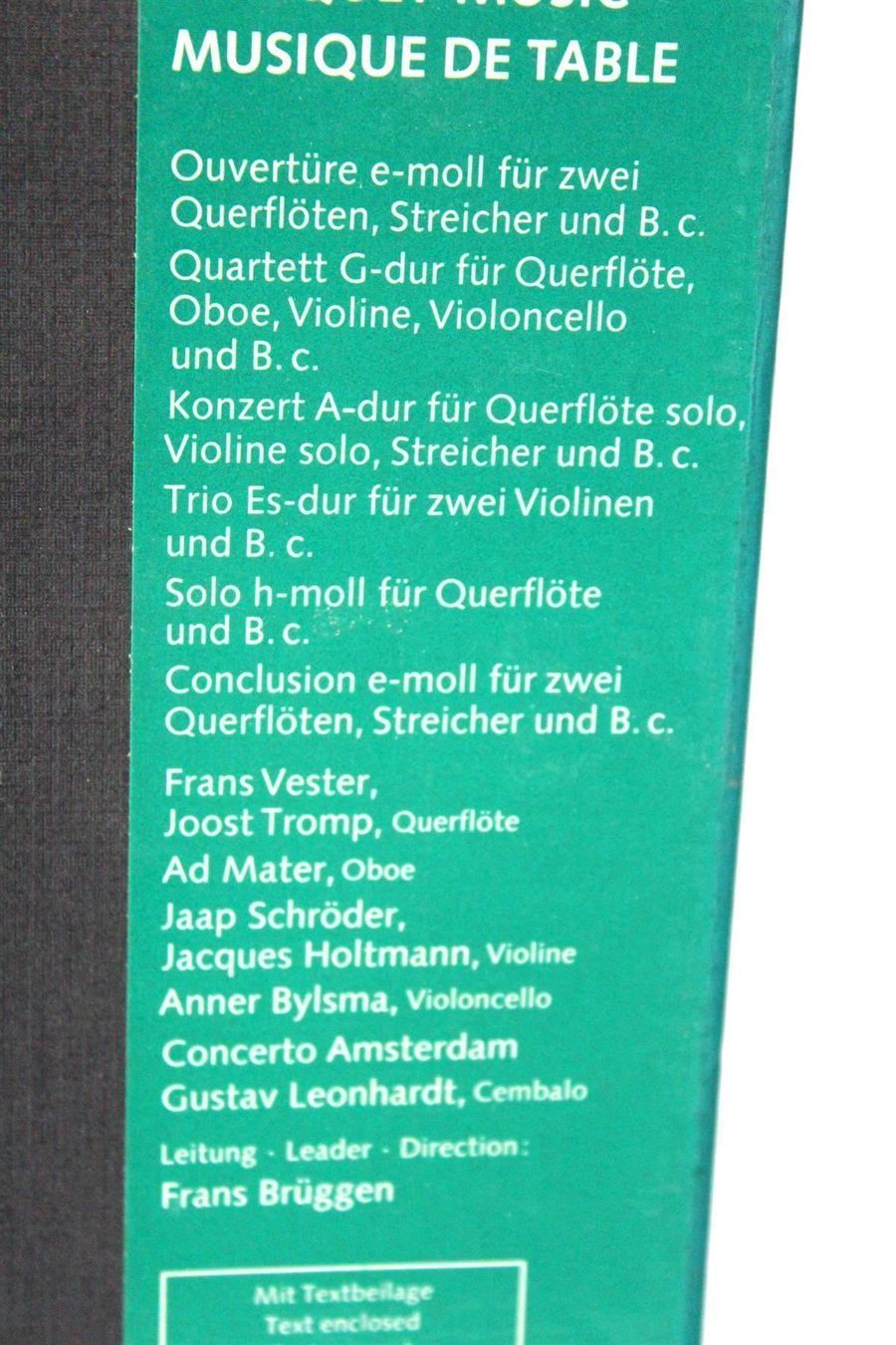 Sculture & Statue: GEORG PHILIPP TELEMANN: Tafelmusik – Usato da Bern venduto da kultiges 5