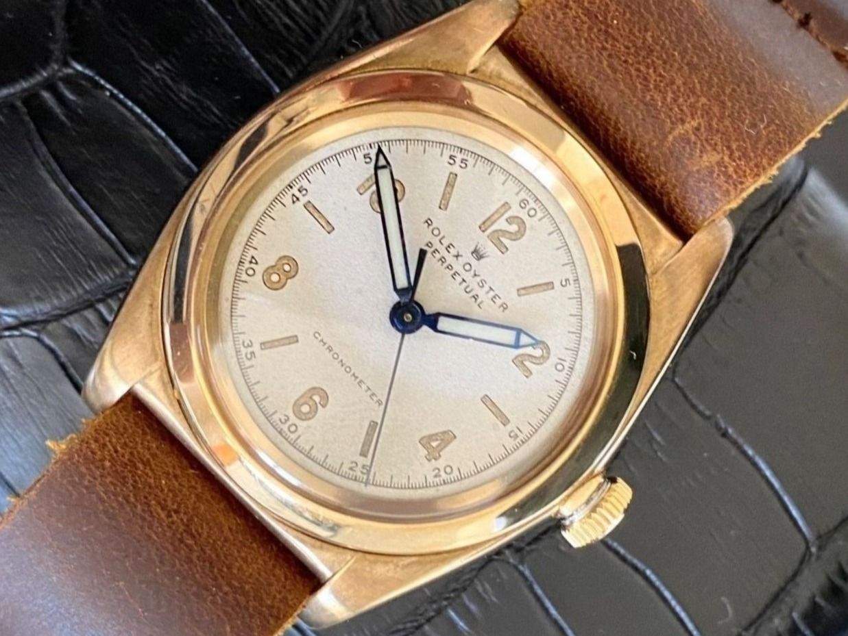 Rolex Orologi: Rolex Bubble Back Rose Gold Rare Collector' – Usato da Morges venduto da 24time