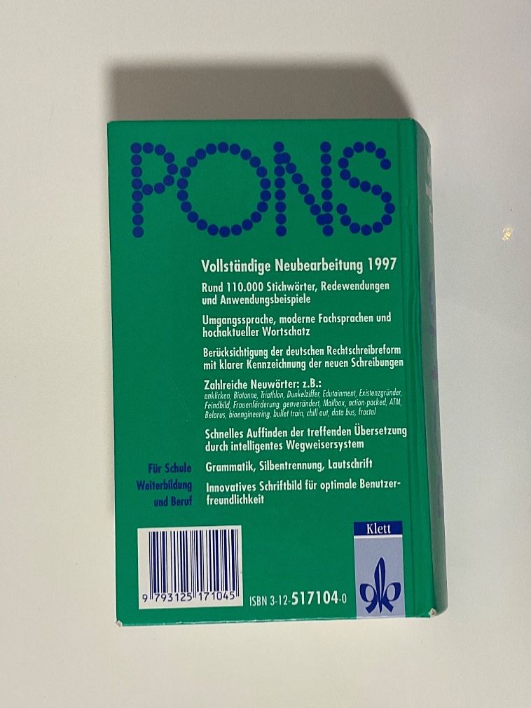 Libri: PONS Kompaktwörterbuch Englisch-Deutsch – Usato da Zürich venduto da dedasiba 1