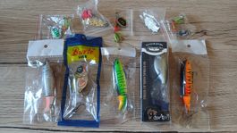 Lot Fischereiartikel Löffel,Köder und Swimbaits AB 1.-
