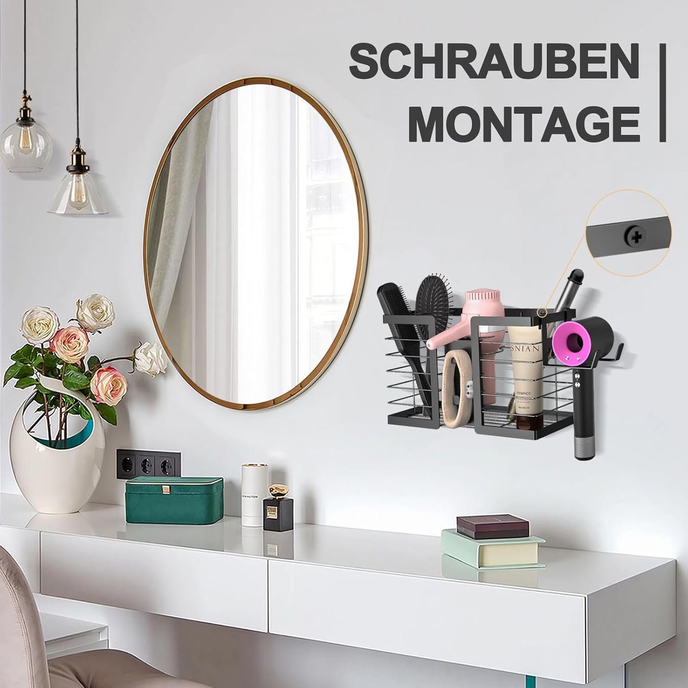 Scaffali: Fönhalter Ohne Bohren Badezimmer Organizer – Nuovo (secondo la descrizione) da Thun venduto da 365buy 2