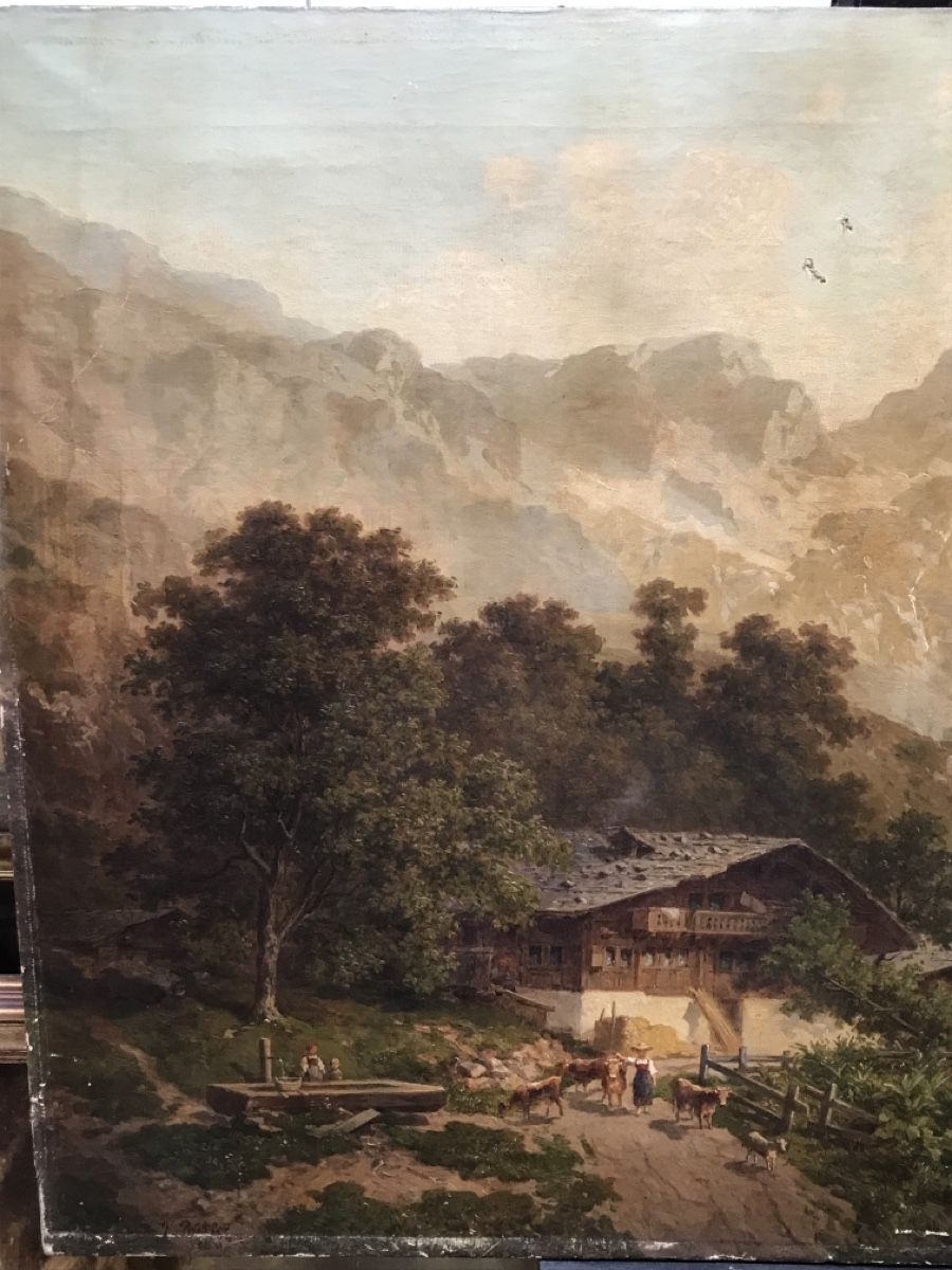 Dipinti: BÜTLER JOSEPH NIKLAUS  1822-1885 – Usato da Wolfhalden venduto da SecondAntique 3