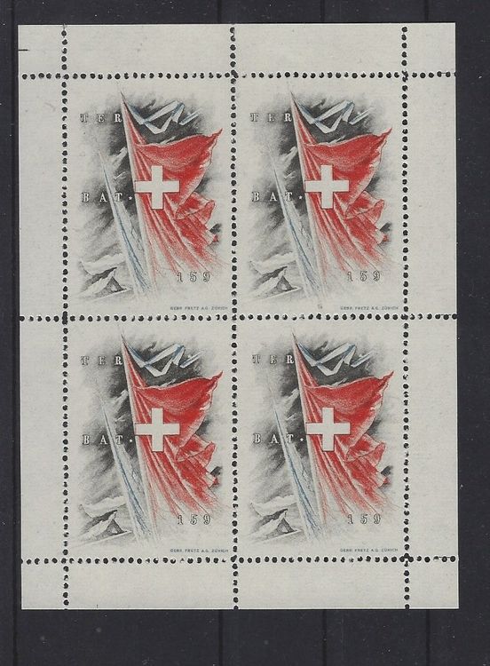 Tutti i francobolli: Ter.Bat. 159 Bögli gezähnt 75.00 Nr. 292/3 ** – Nuovo (secondo la descrizione) da Zuzwil SG venduto da ueli40